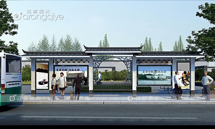仿古候車(chē)亭,個(gè)性特色的城市候車(chē)亭首選