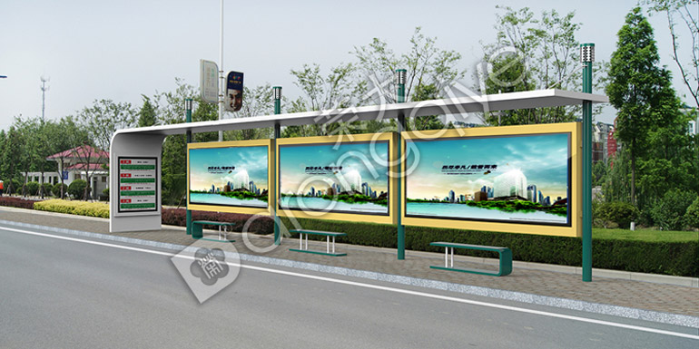 仿古公交候車亭